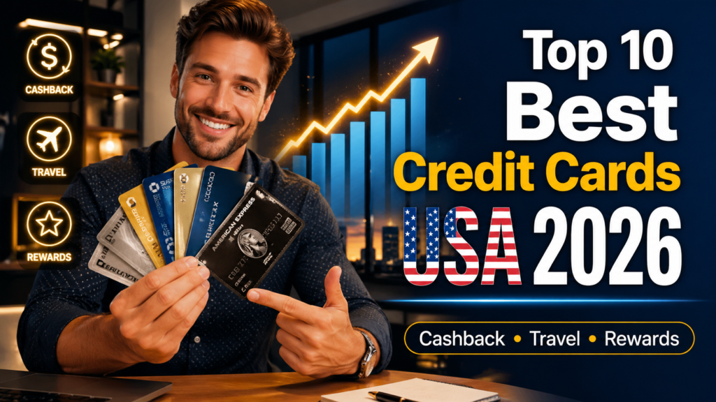 best credit cards in USA 2026 top 10 cashback travel rewards cards