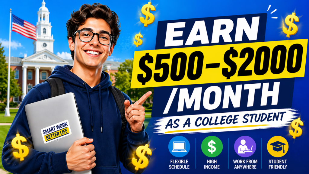 best side hustles for students USA 2026 earn money online $500 to $2000 per month