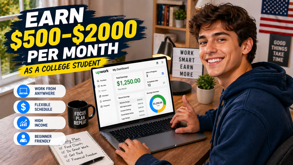 best side hustles for students USA 2026 online freelancing earning money