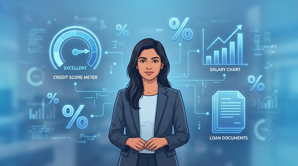 factors affecting personal loan interest rate India credit score income DTI