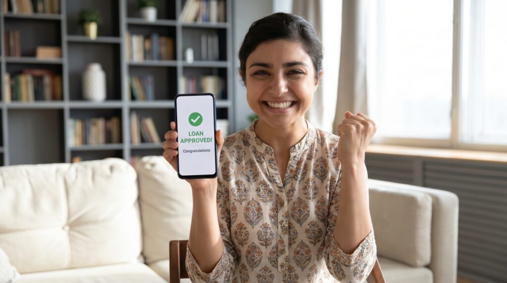 personal loan approval India happy customer instant loan success