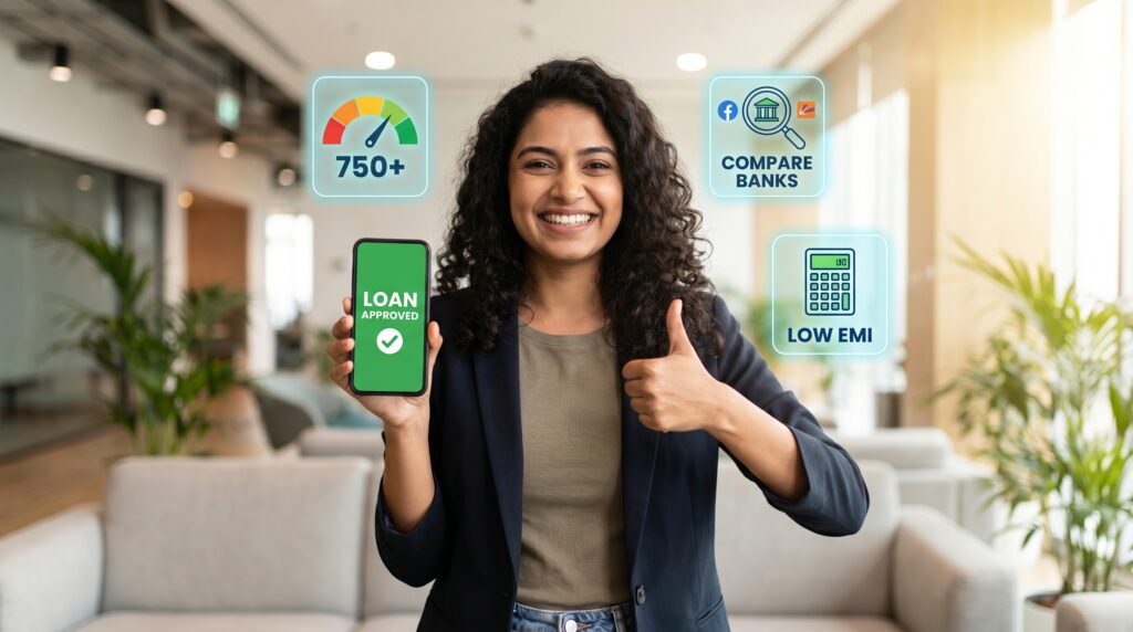 tips to get lowest personal loan interest rate India improve CIBIL score