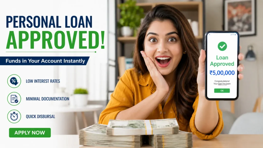 Personal loan without salary slip in India instant approval banner